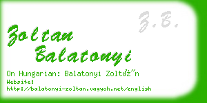 zoltan balatonyi business card